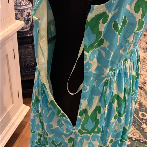 Talbot Petite Ikat Medallion Tiered Maxi Dress - Picture 12 of 14
